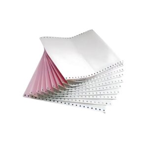 NCR paper in white, pink, yellow, and blue for business documentation