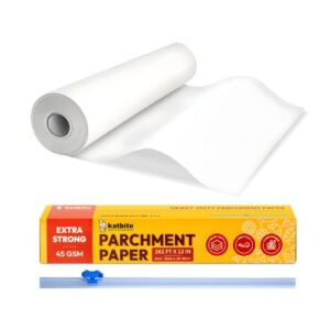 Roll of premium non-stick baking paper from Alkahf Group, Dubai – heat-resistant, grease-proof parchment paper for baking and cooking.